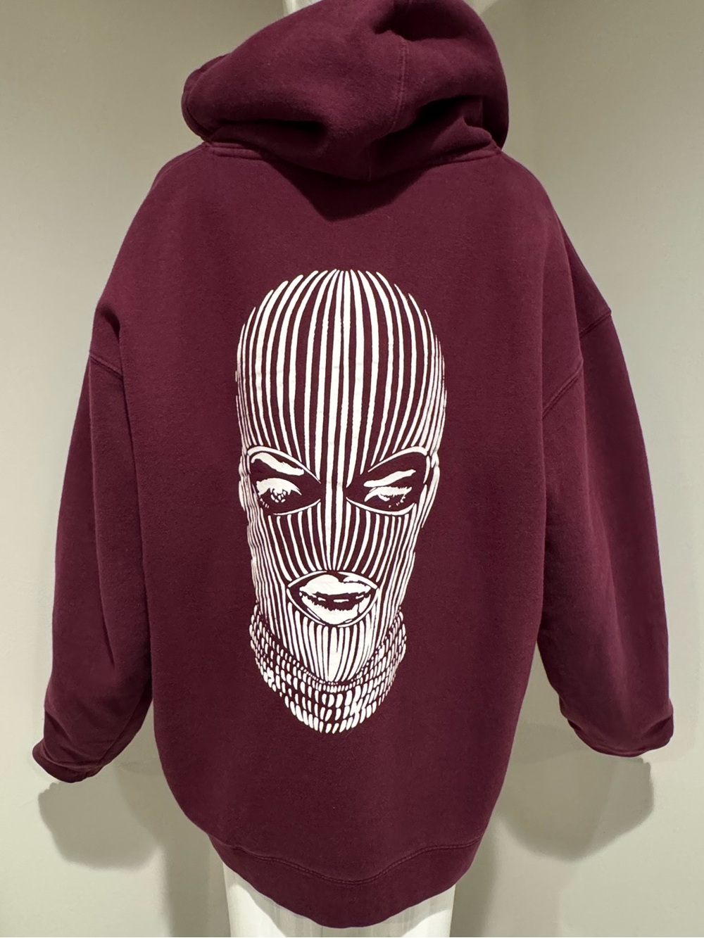 Badwood OG Ski Mask Hoodie Maroon unisex XL Made in Los Angeles